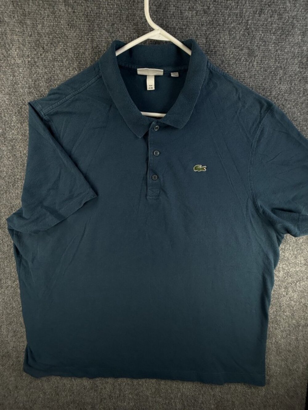 Lacoste Sport Blue 4XL Short Sleeve Polo Shirt Men Croc Logo Cotton Preppy Adult